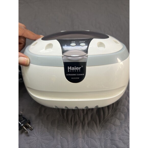 Haier Ultrasonic Jewelry, Eyeglass, Utensil, Metal ETC Cleaner White Gray Works - Picture 5 of 10